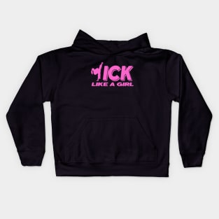 Kick Like A Girl Kids Hoodie